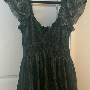 Francesca's Collections Shimmering Green Dress